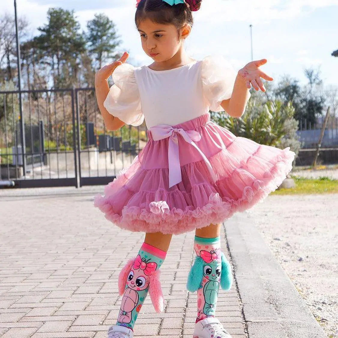 MADMIA Bunny Toddler Kids Long Knee High Socks - Ages 3-5 Years Old