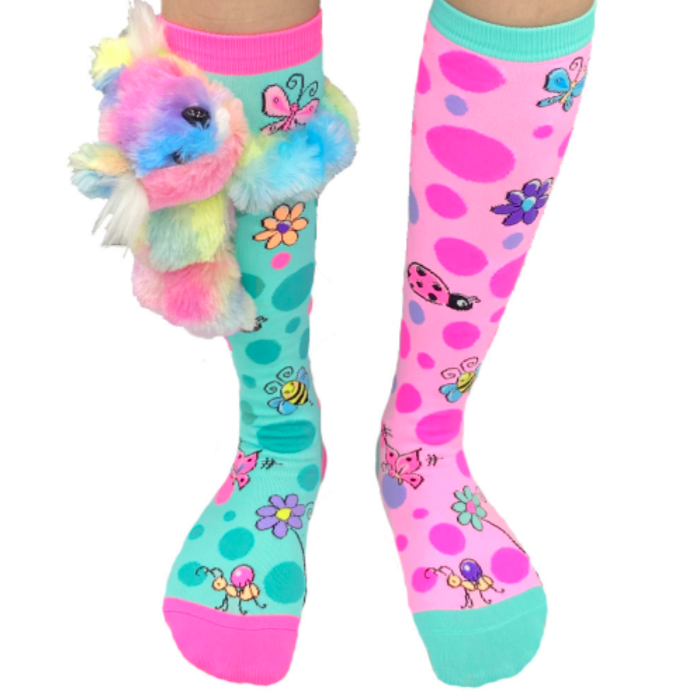 MADMIA Hug Me Koala Girls Knee High Socks - Toddlers Ages 3-5 (Crazy Sock Day)