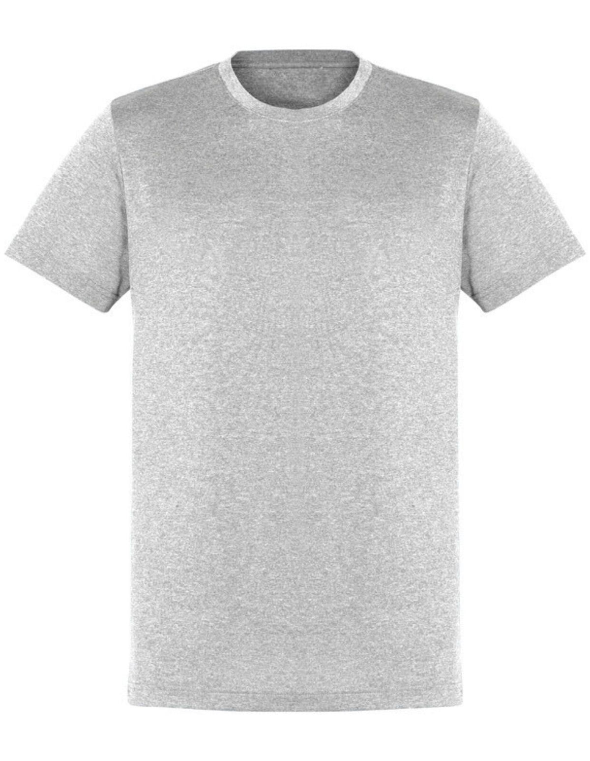 Mens Plain Grey Marle T-Shirt - 100% Cotton Casual Basic Top