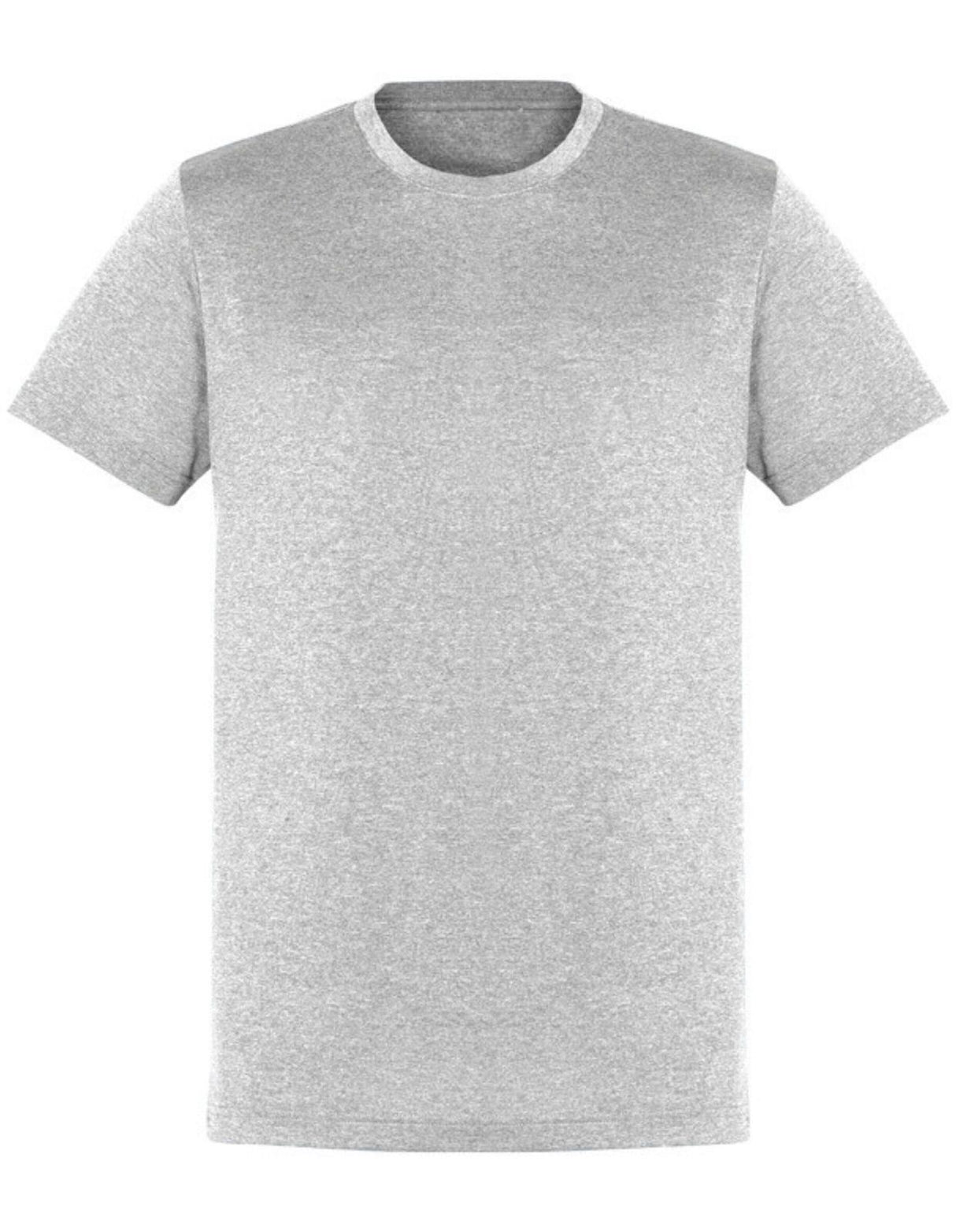 Mens Plain Grey Marle T-Shirt - 100% Cotton Casual Basic Top