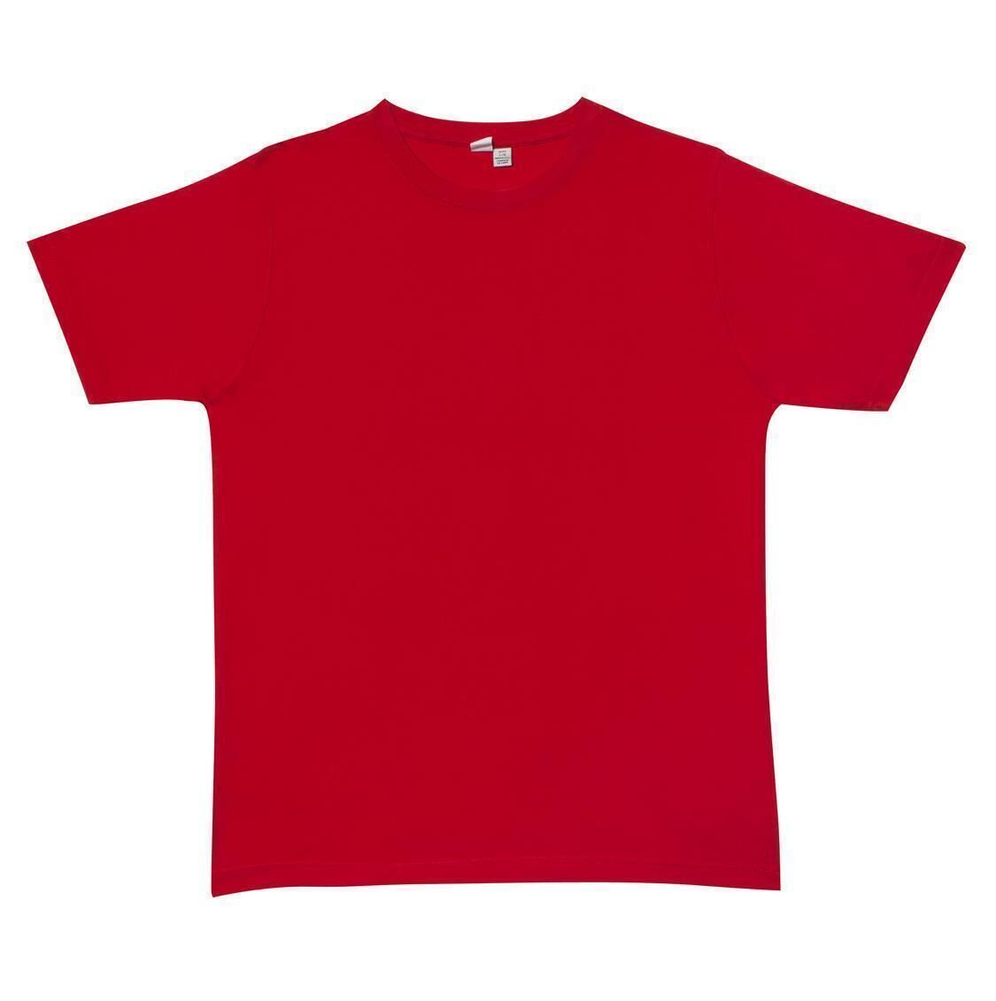 Mens Plain Red T-Shirt - 100% Cotton Casual Basic Top