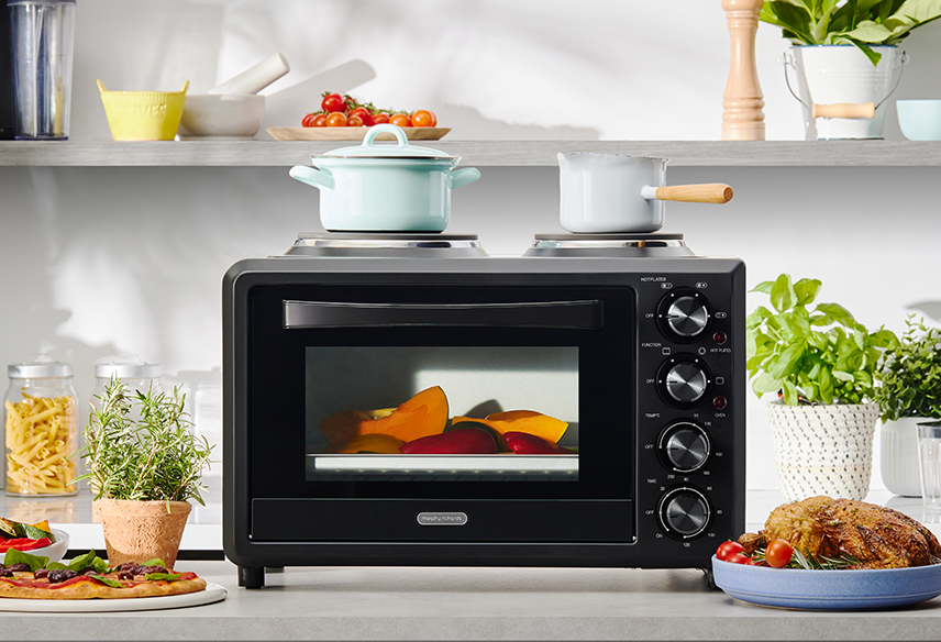 Morphy Richards 32L Benchtop Convection Oven with Hot Plates (MRBO32BLK2)