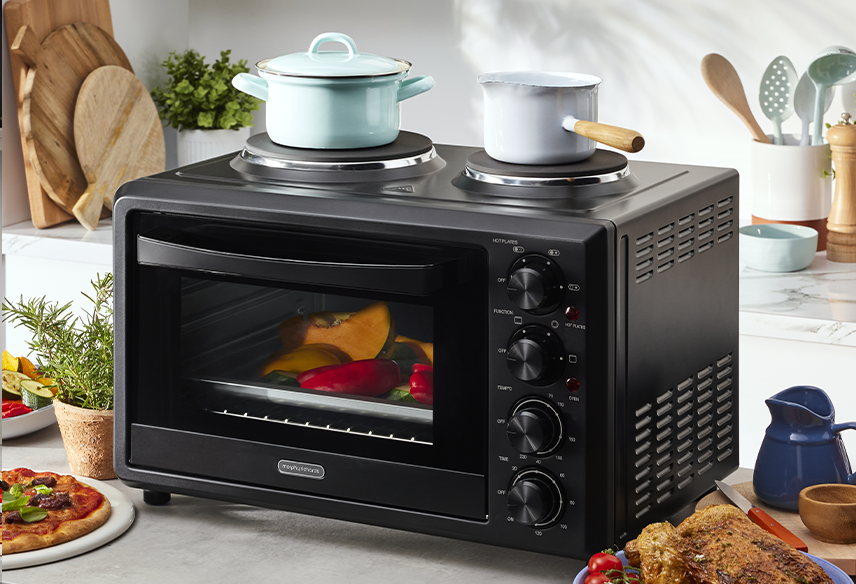 Morphy Richards 32L Benchtop Convection Oven with Hot Plates (MRBO32BLK2)