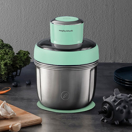 Morphy Richards Stainless Steel Electric Chopper - Spearmint Green