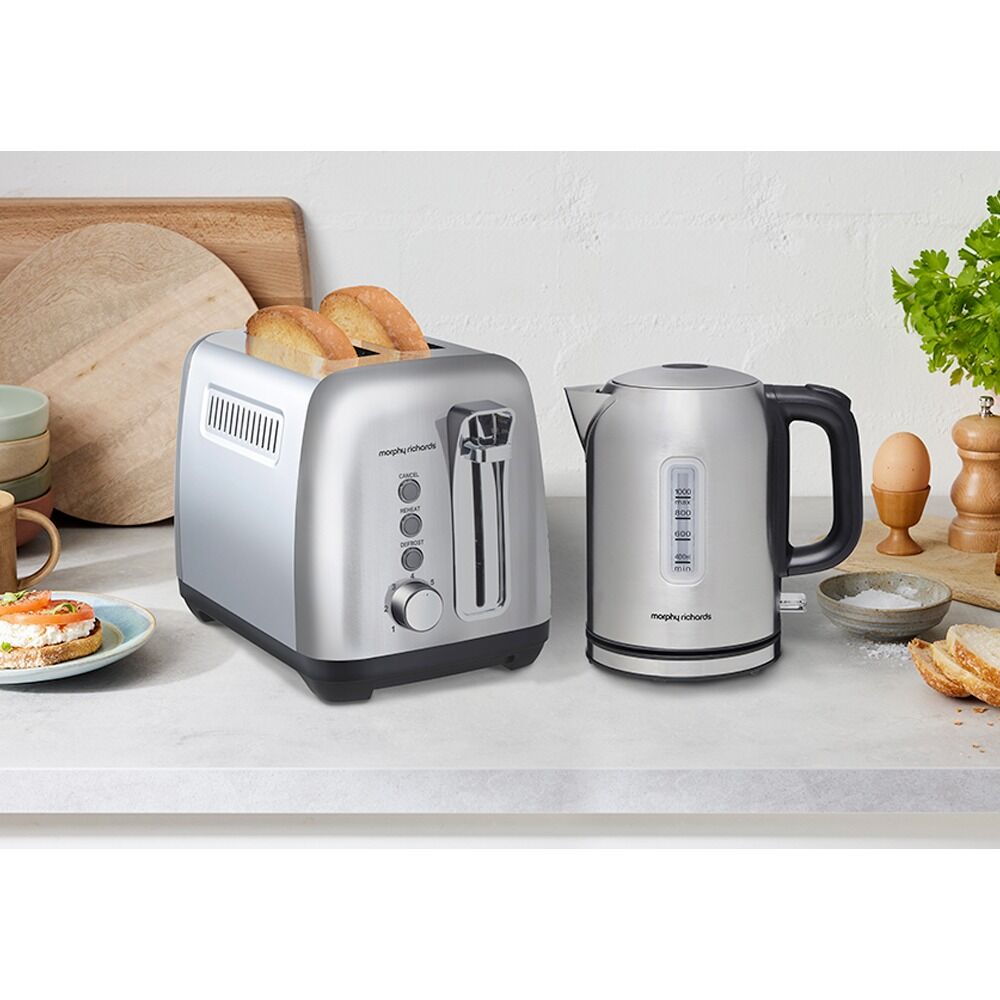 Morphy Richards 1150W Equip 2 Slice Toaster Silver MREK1B