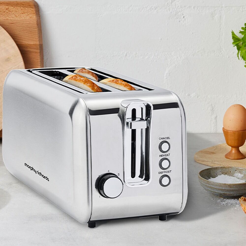Morphy Richards Electric Equip 4 Slice Long Slot Toaster 1450W
