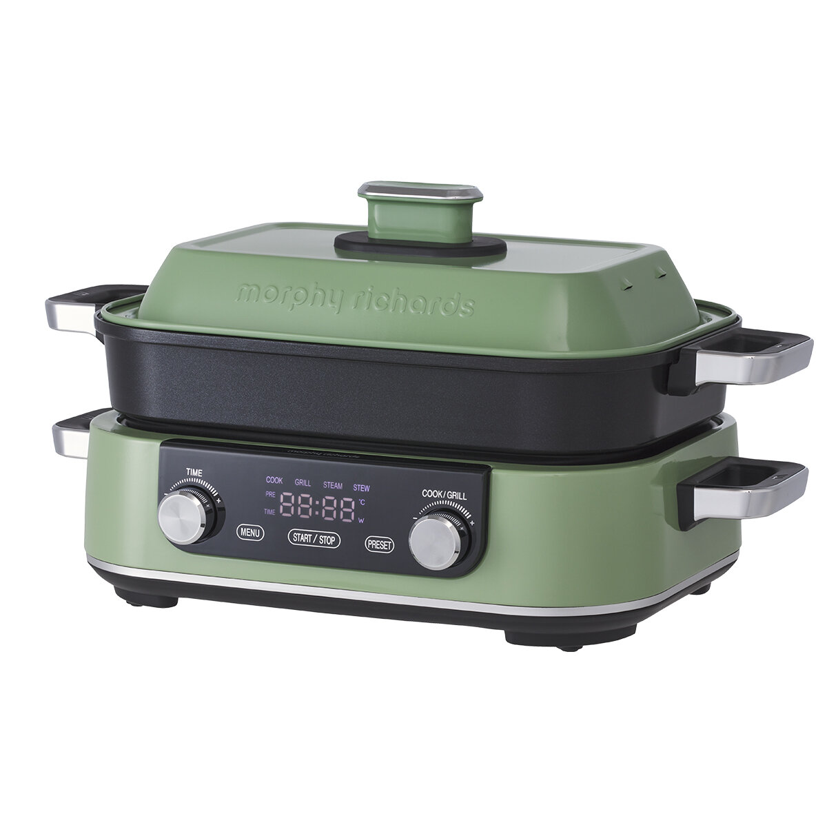 Morphy Richards Digital Multifunction Cooking Pan Pot Skillet Green MRMP3GN