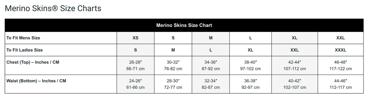 Merino Skins Mens Classic Crew Neck Long Sleeve Top T-Shirt Thermal Baselayer - Black