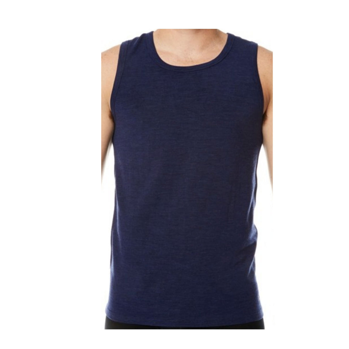 MERINO SKINS Mens Thermal Tank Top Singlet Thermals Warm Winter Base Layer - Navy