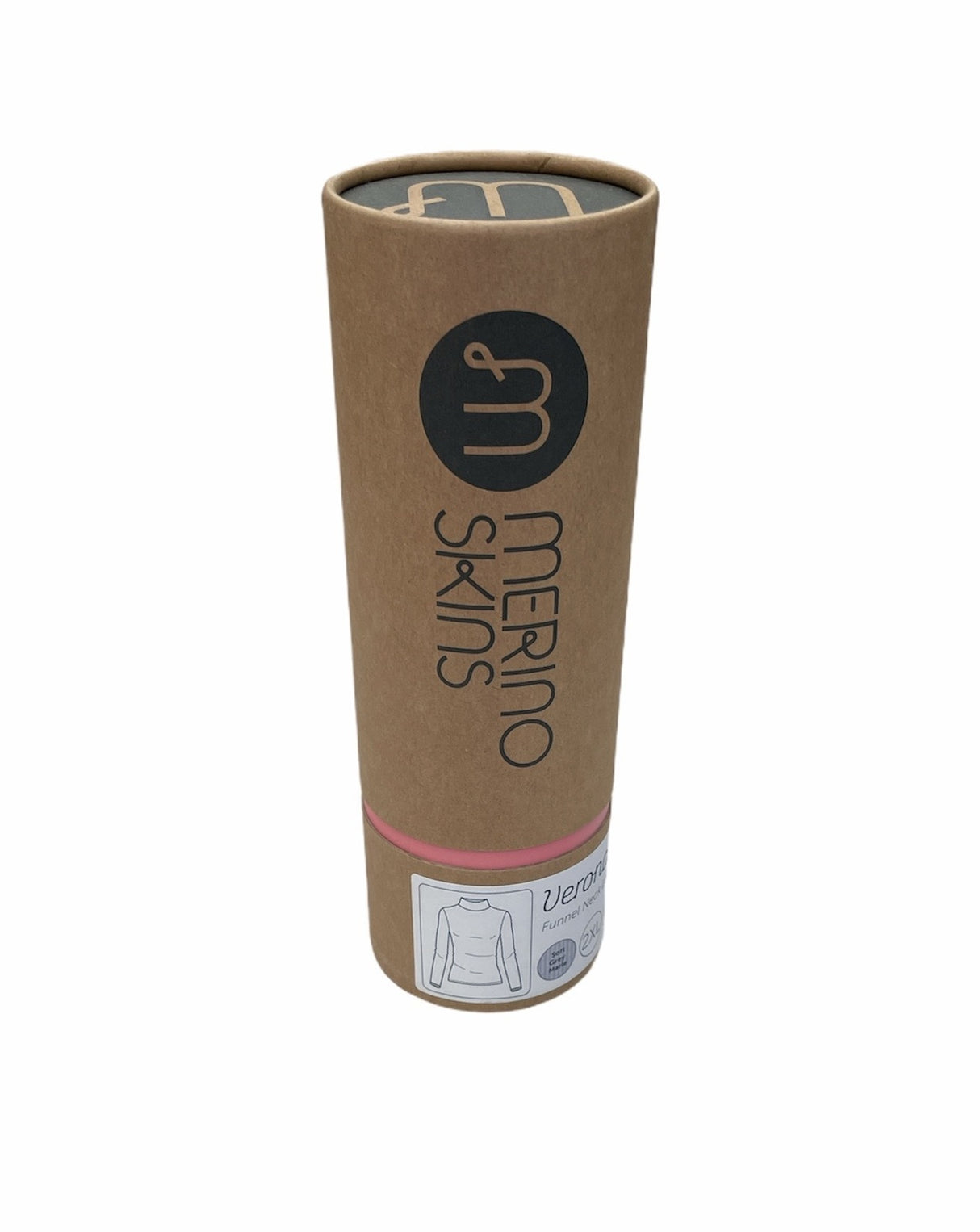 Merino Skins Womens Verona Funnel Neck Long Sleeve Thermal - Soft Grey Marle