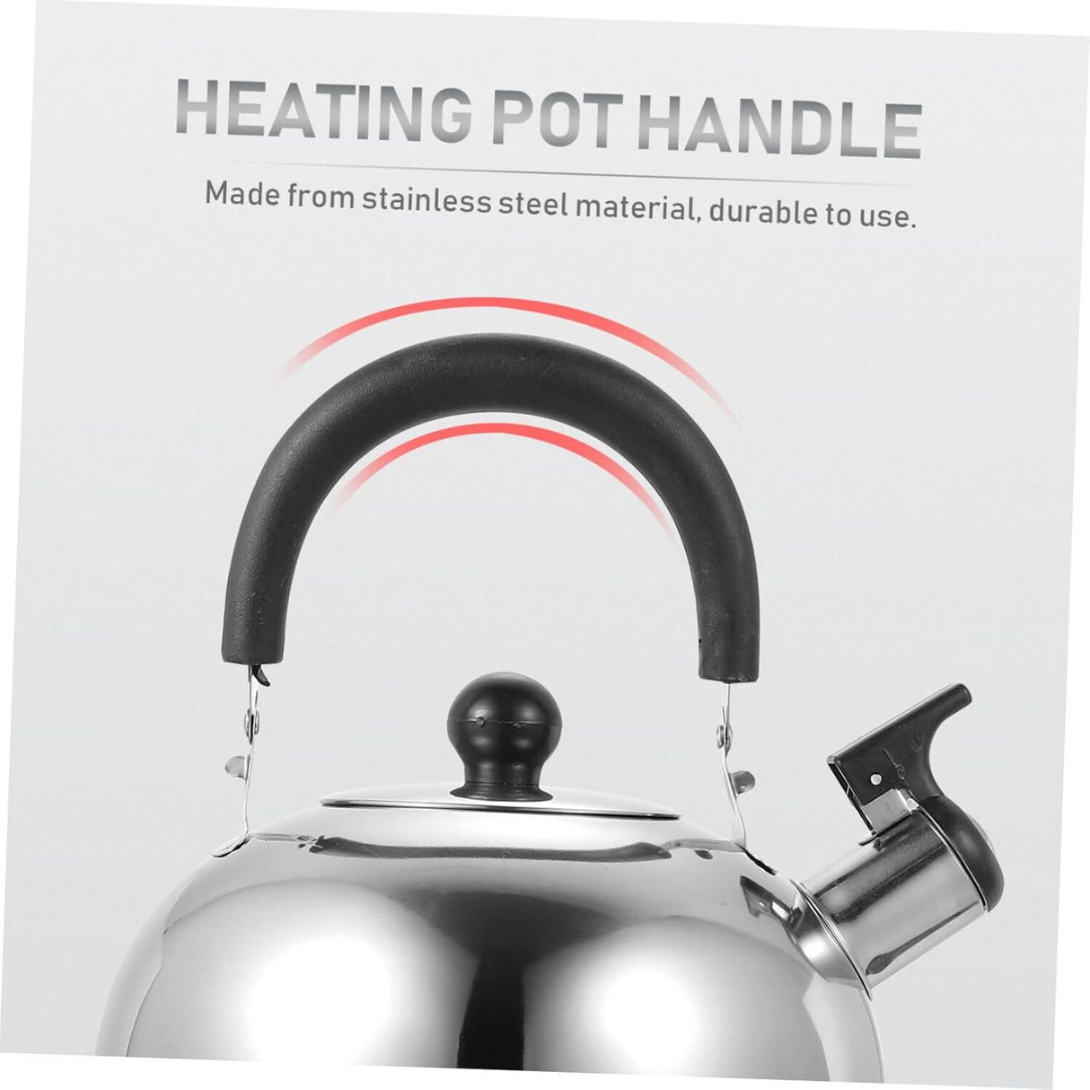 3.0L WHISTLING KETTLE Stainless Steel Camping Tea Kitchen Stove Top Camping Silver