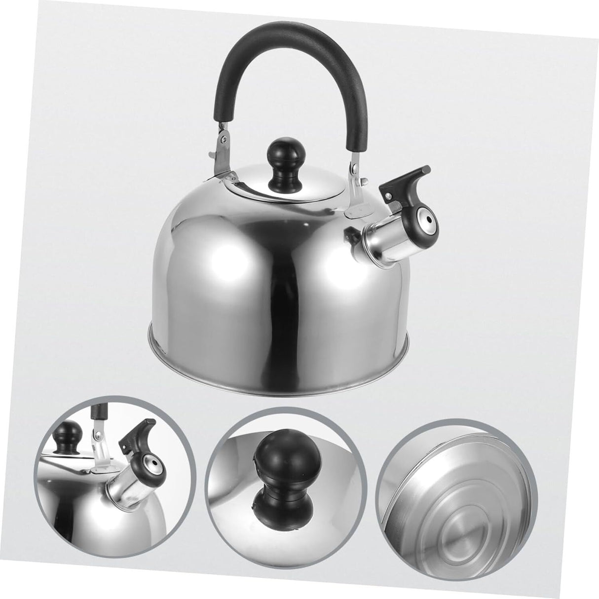 3.0L WHISTLING KETTLE Stainless Steel Camping Tea Kitchen Stove Top Camping Silver