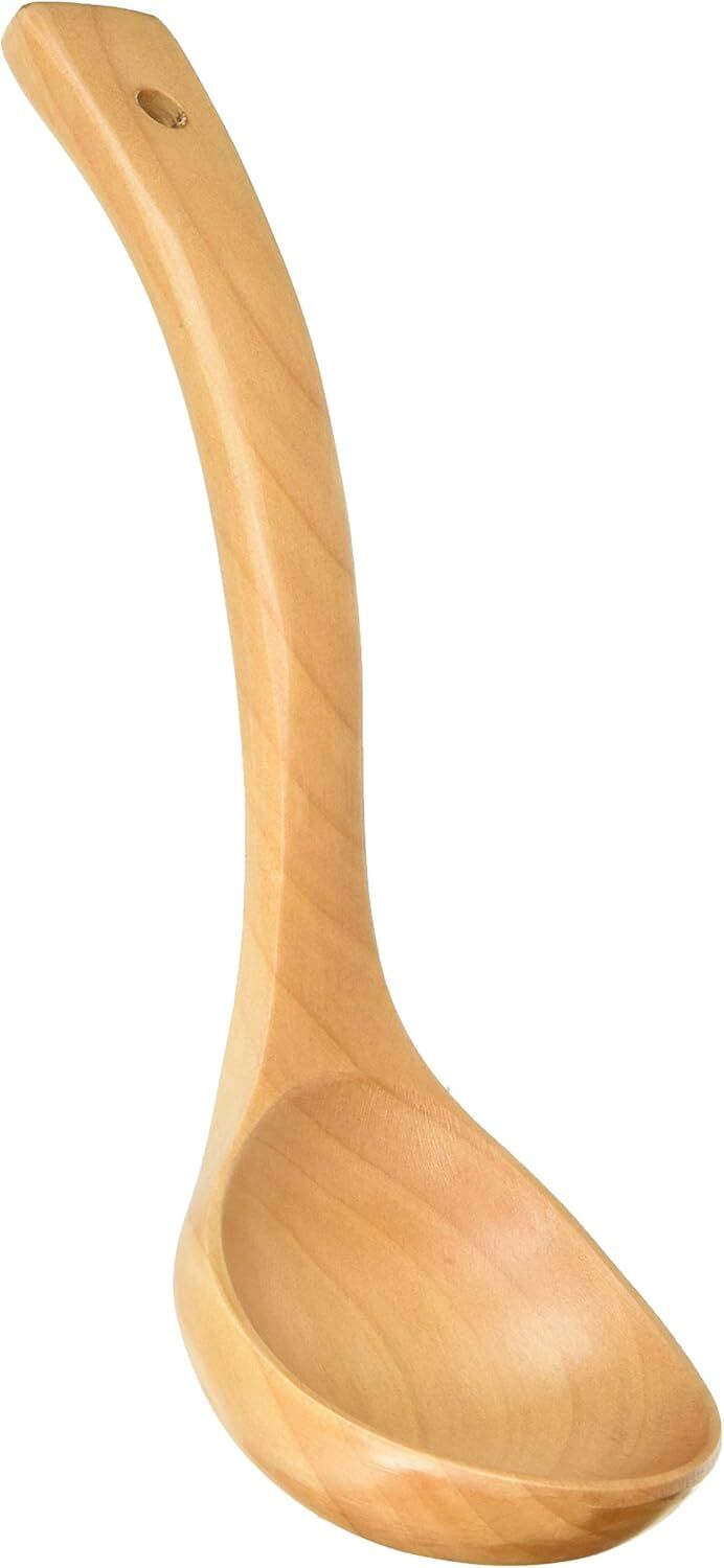 27cm Wooden Ladle Spoon Straight Straight Handle Soup Server