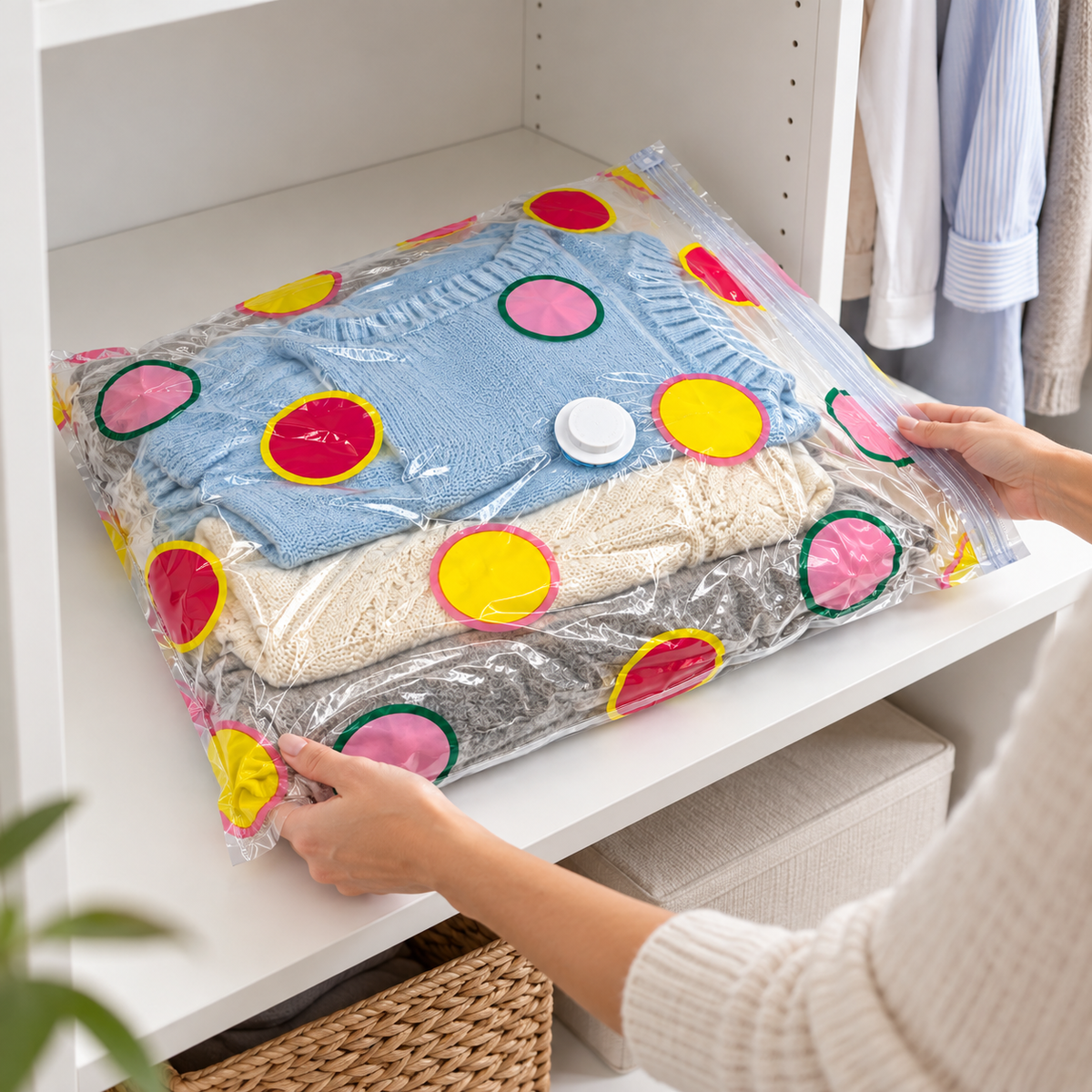 Vacuum Seal Storage Pack Airtight Compressed Space Saver Clothing Bag (70x100cm)