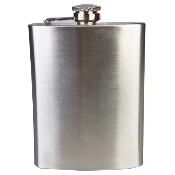 Stainless Steel Classic 270ml Travel Flask Set w/ 4pc Shot Glass Silver