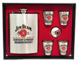 Jim Beam Stainless Steel Classic 270ml Travel Flask Set w/ 4pc Shot Glass Silver