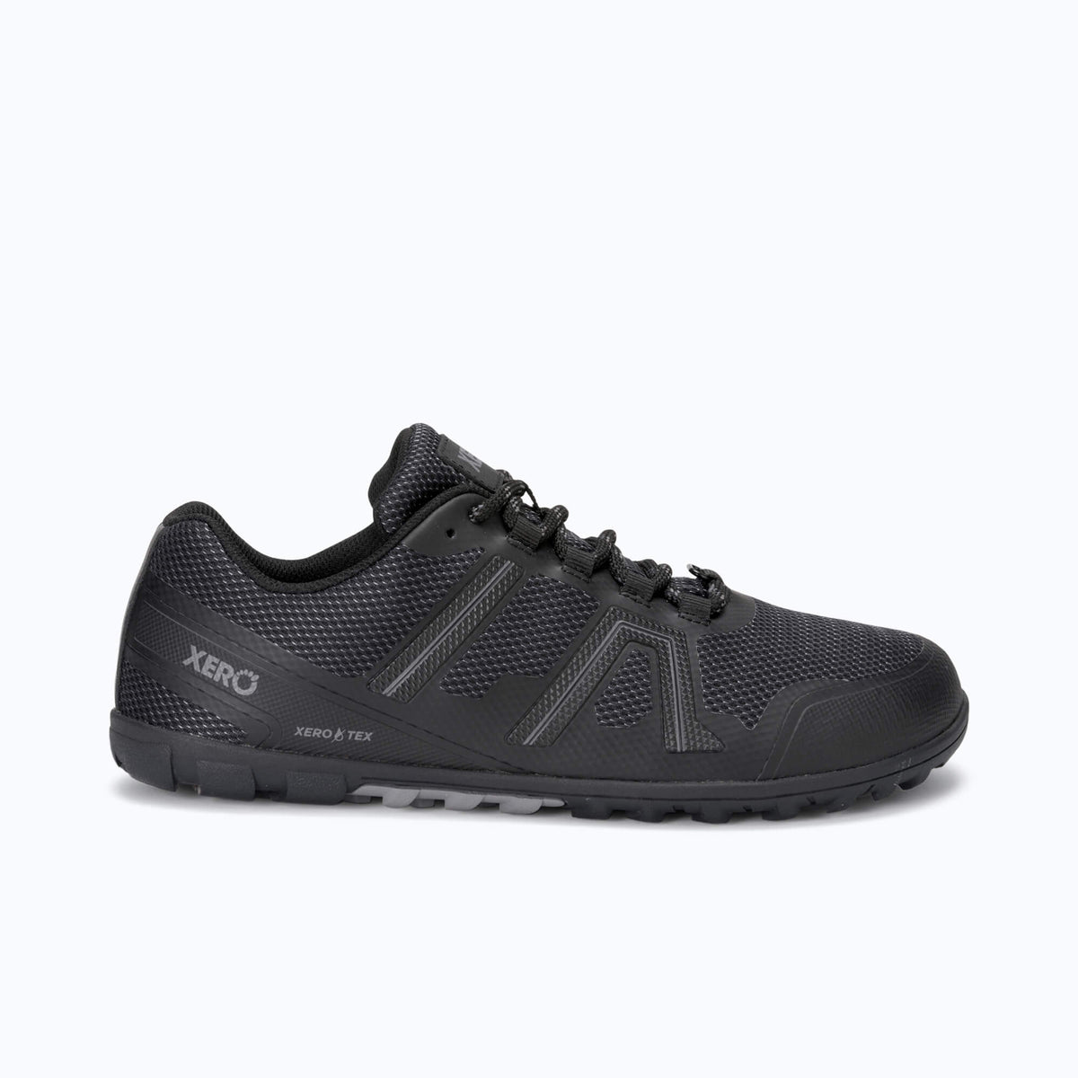 Xero Mens Mesa Trail WP Barefoot Trail Running Shoes - Black (Waterproof Zero Drop Sneakers/Runners)