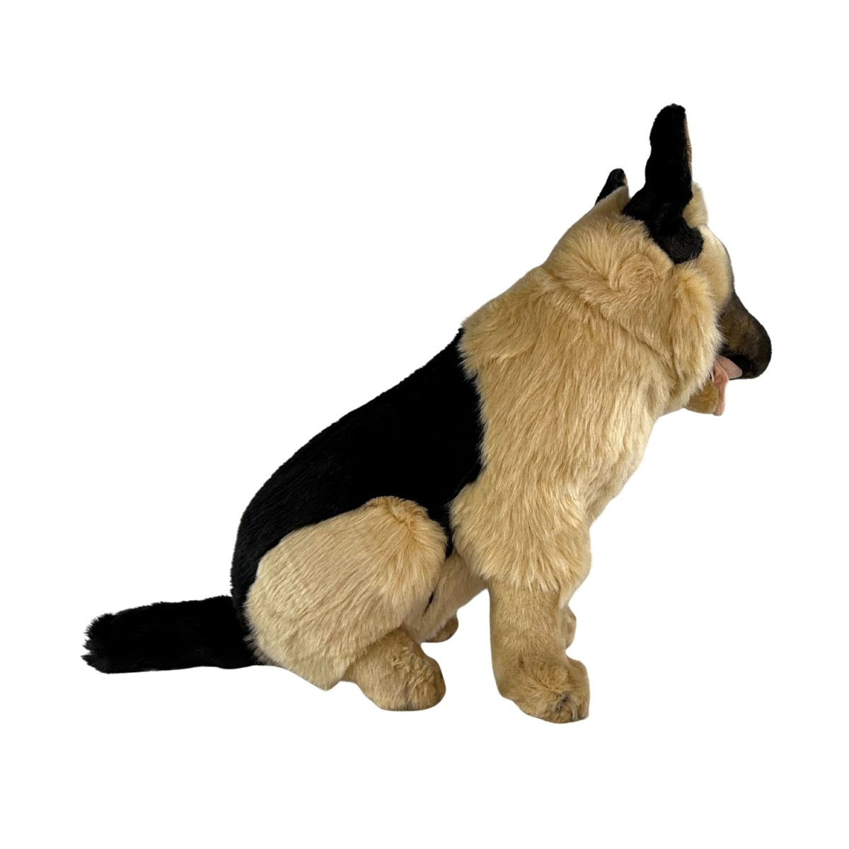 Bocchetta Major 38cm Sitting German Shepherd Plush Toy - Black Face (Realistic Stuffed Animal Dog Gift)