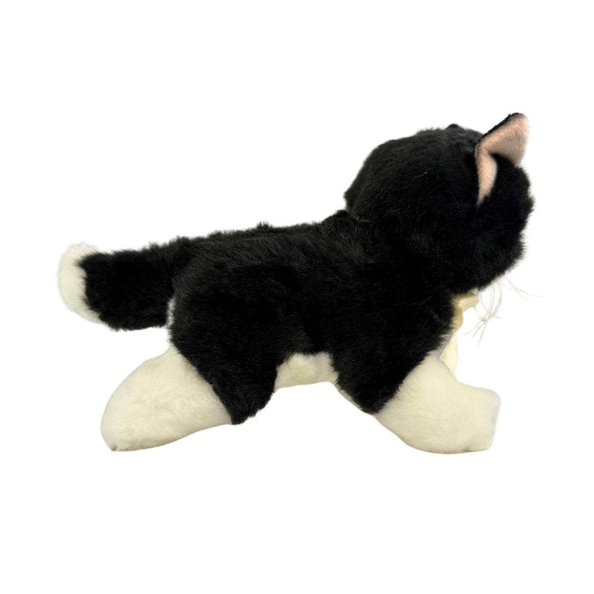 Bocchetta Mango 22cm Floppy Piebald Kitten Plush Toy - Black/White (Realistic Stuffed Animal Cat Gift)