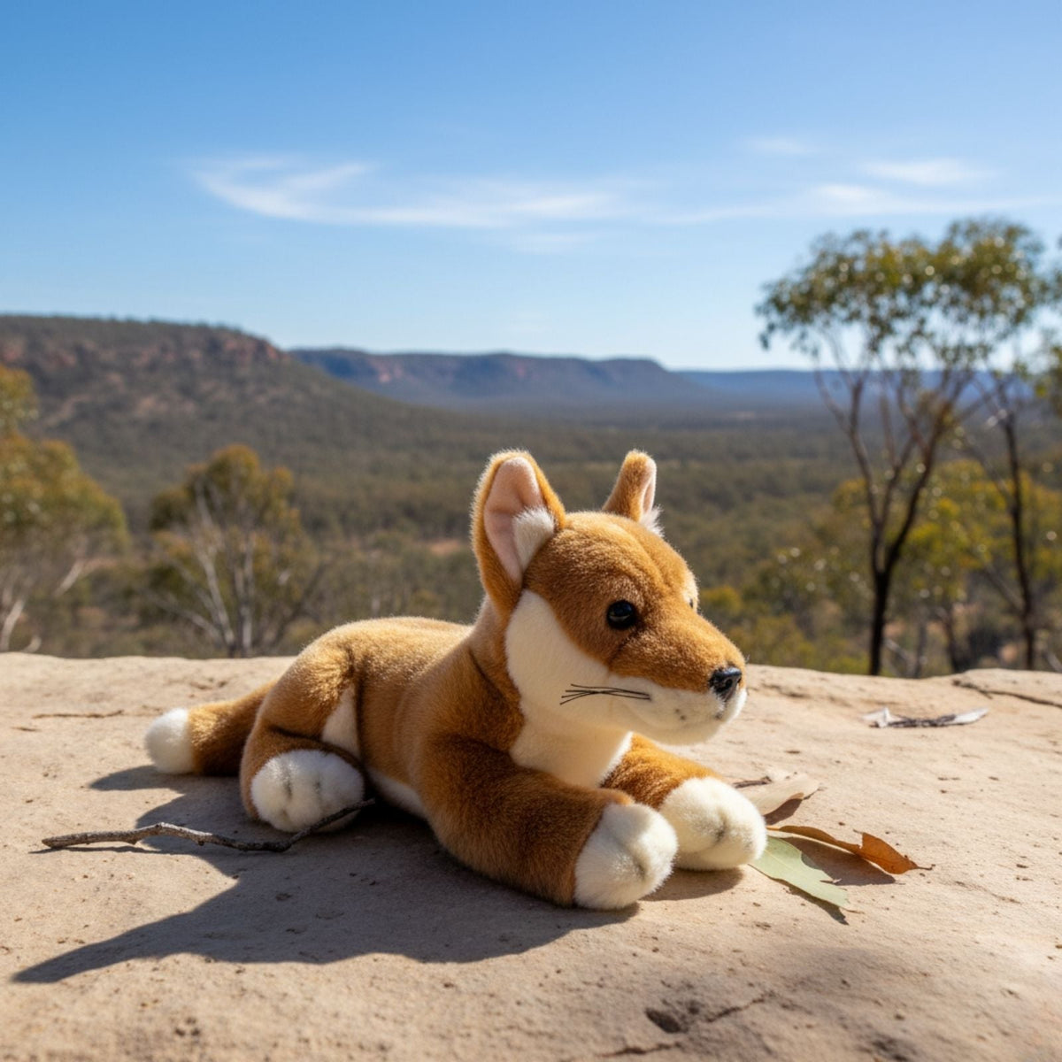 Bocchetta Max 33cm Floppy Dingo Puppy Plush Toy - Tan (Australian Stuffed Animal Souvenir Gift)