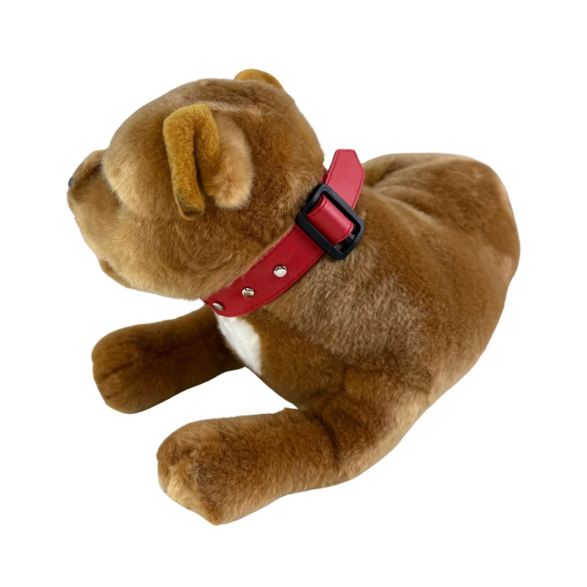 Bocchetta Merlot 35cm Lying Staffy Plush Toy - Brown (Realistic Stuffed Animal Dog Gift)