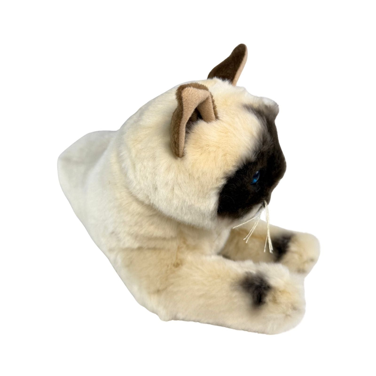 Bocchetta Mia 30cm Lying Burmese Cat Plush Toy (Realistic Stuffed Animal Cat Gift)