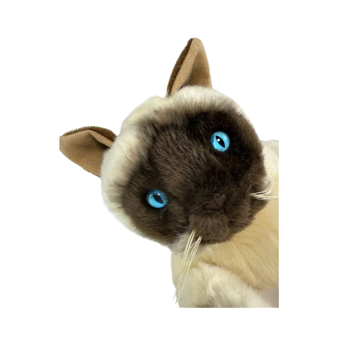 Bocchetta Mia 30cm Lying Burmese Cat Plush Toy (Realistic Stuffed Animal Cat Gift)