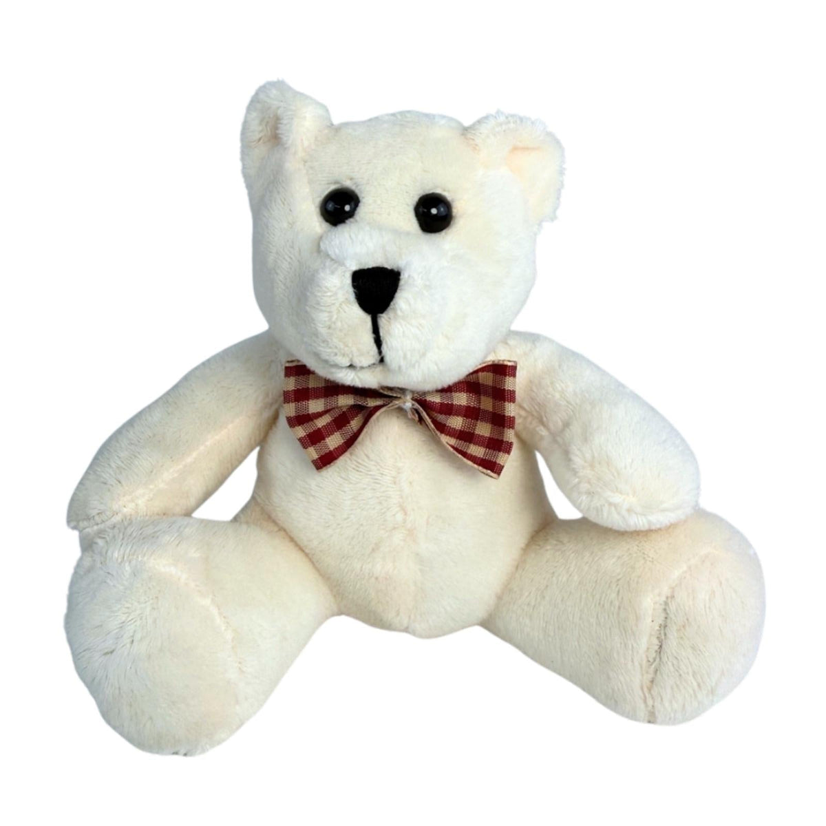 Bocchetta 12cm Mini Teddy Bear Plush Toy - Cream (Stuffed Animal Souvenir Keyring Gift)