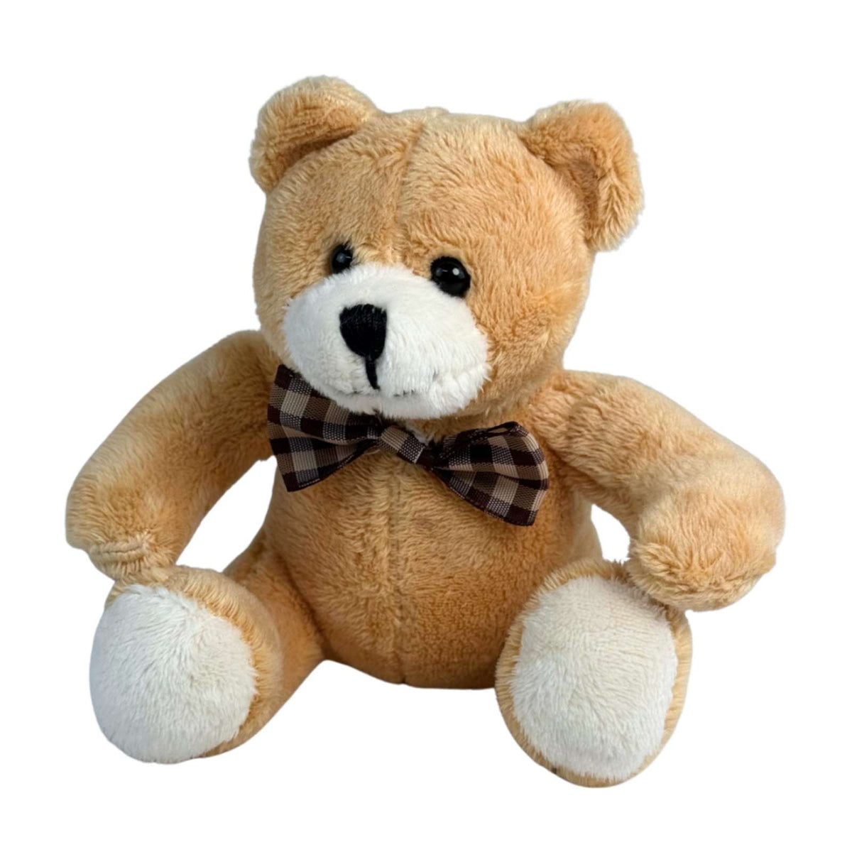 Bocchetta 12cm Mini Teddy Bear Plush Toy - Light Brown (Stuffed Animal Souvenir Keyring Gift)