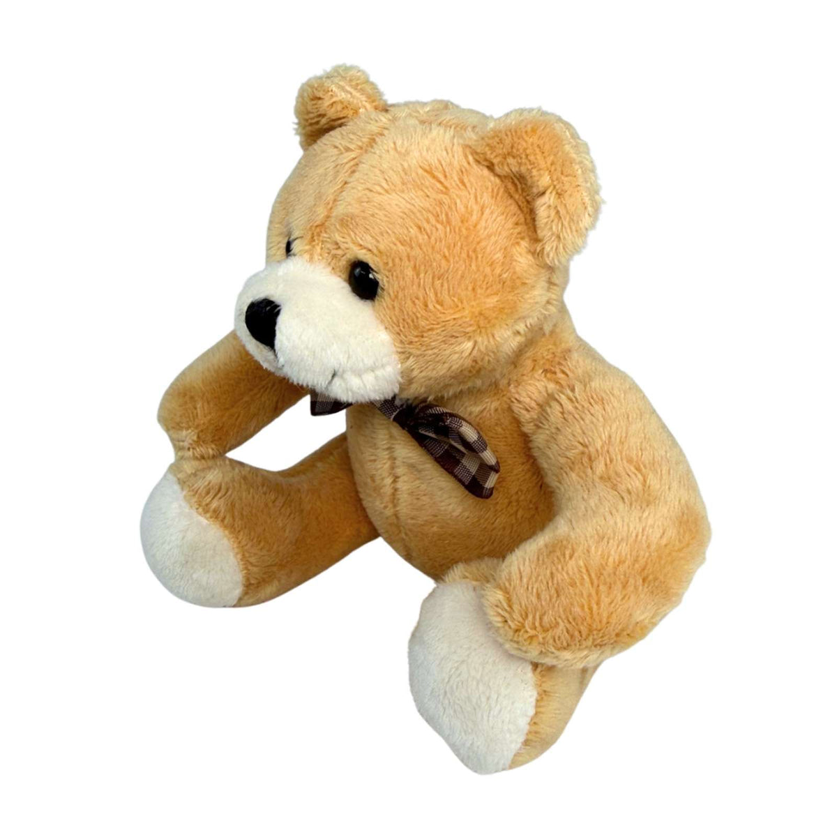 Bocchetta 12cm Mini Teddy Bear Plush Toy - Light Brown (Stuffed Animal Souvenir Keyring Gift)