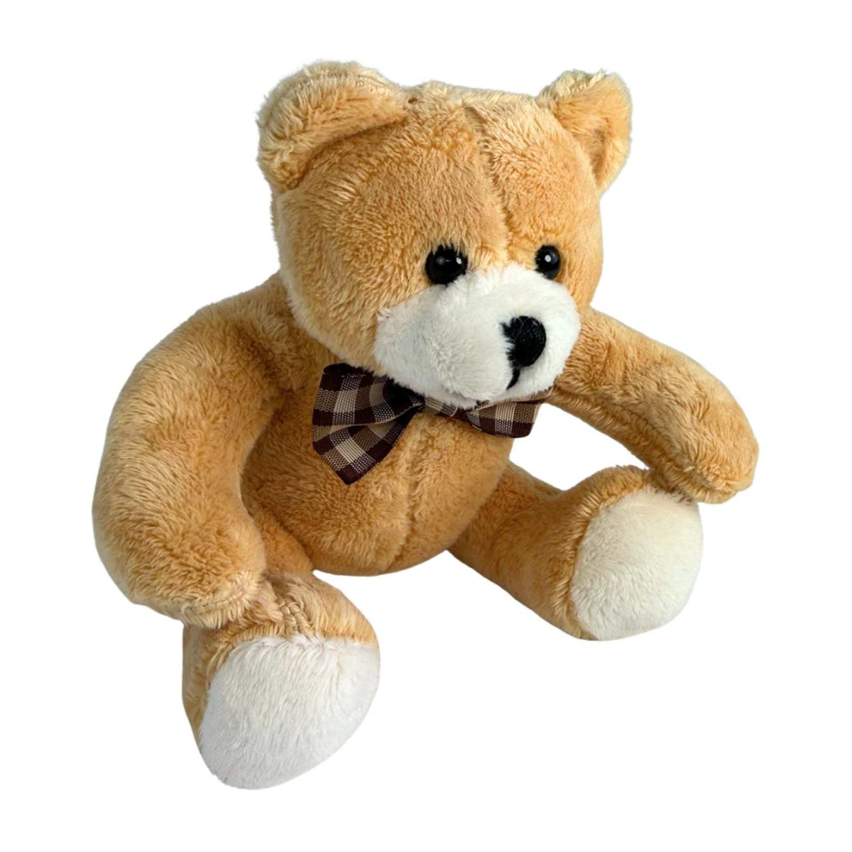Bocchetta 12cm Mini Teddy Bear Plush Toy - Light Brown (Stuffed Animal Souvenir Keyring Gift)