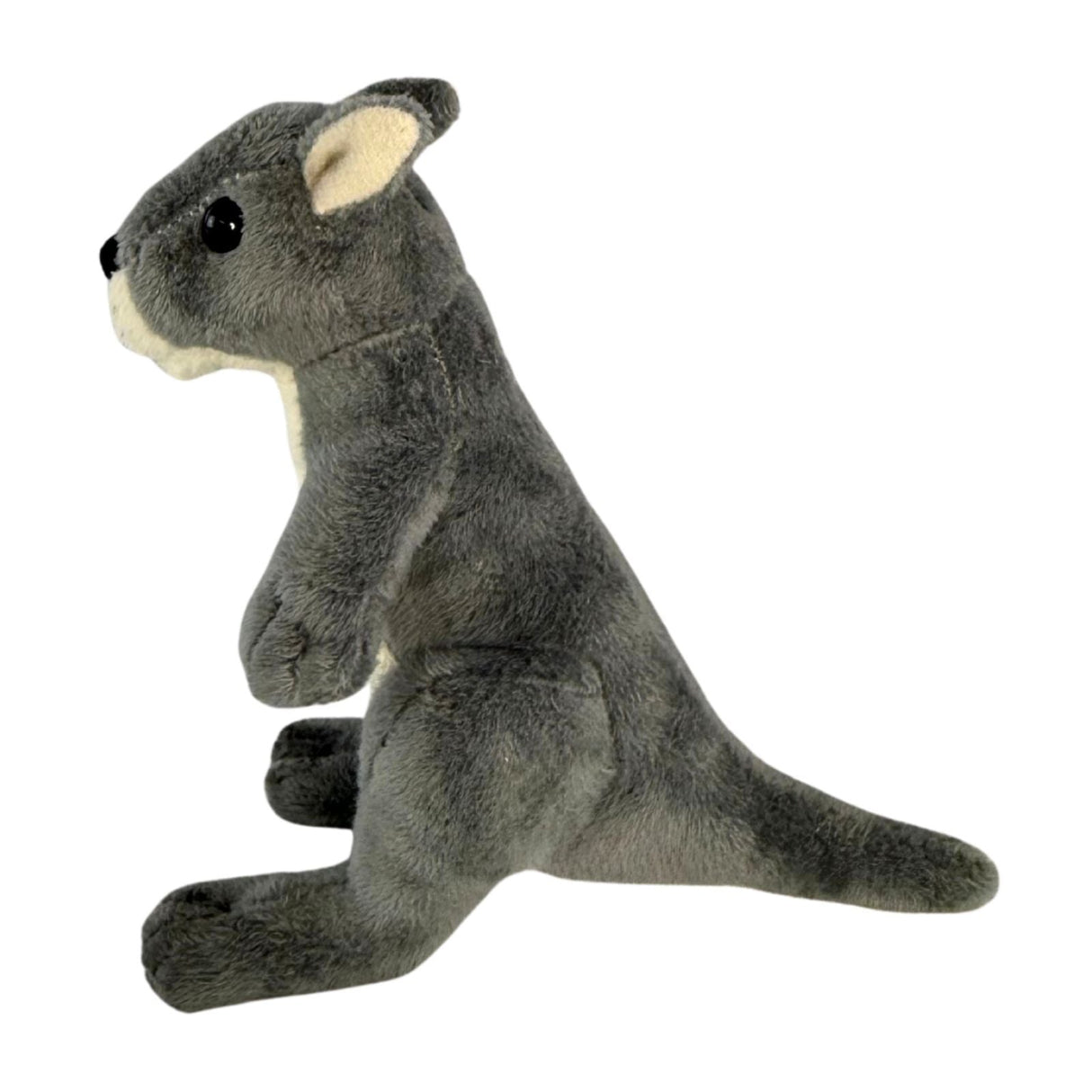 Bocchetta 13cm Mini Grey Kangaroo Plush Toy (Australian Stuffed Animal Souvenir Keyring Gift)