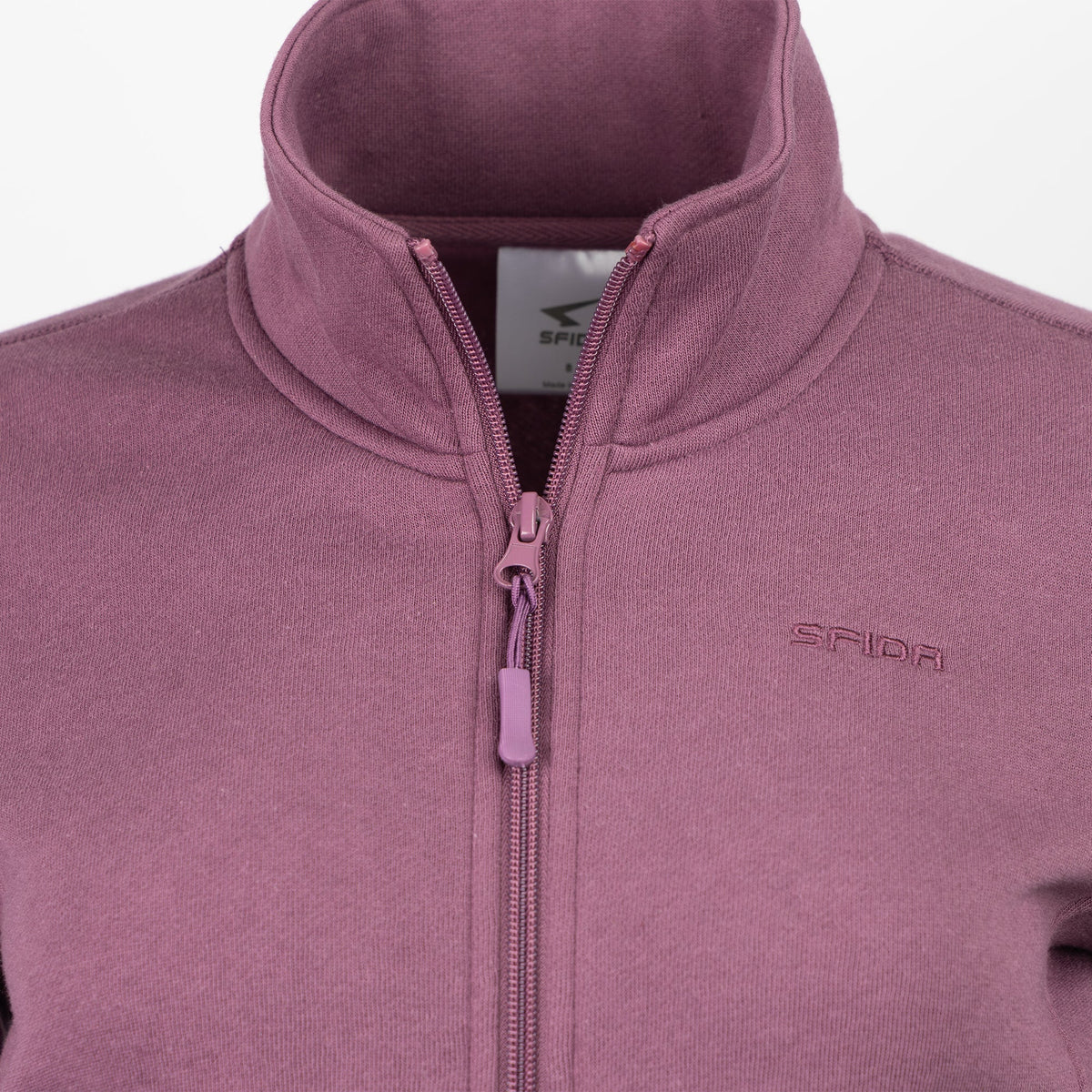 Sfida Nara Womens Full Zip Fleece Jacket - Washed Grape (High Collar)