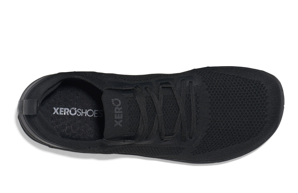 Xero Mens Nexus Knit Barefoot Shoes Zero Drop Sneakers in Black/Black