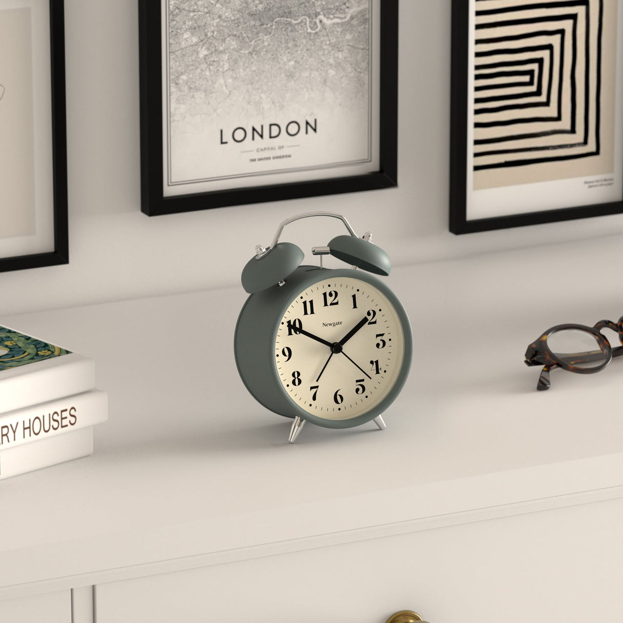 Newgate Theatre Alarm Clock - Asparagus Green