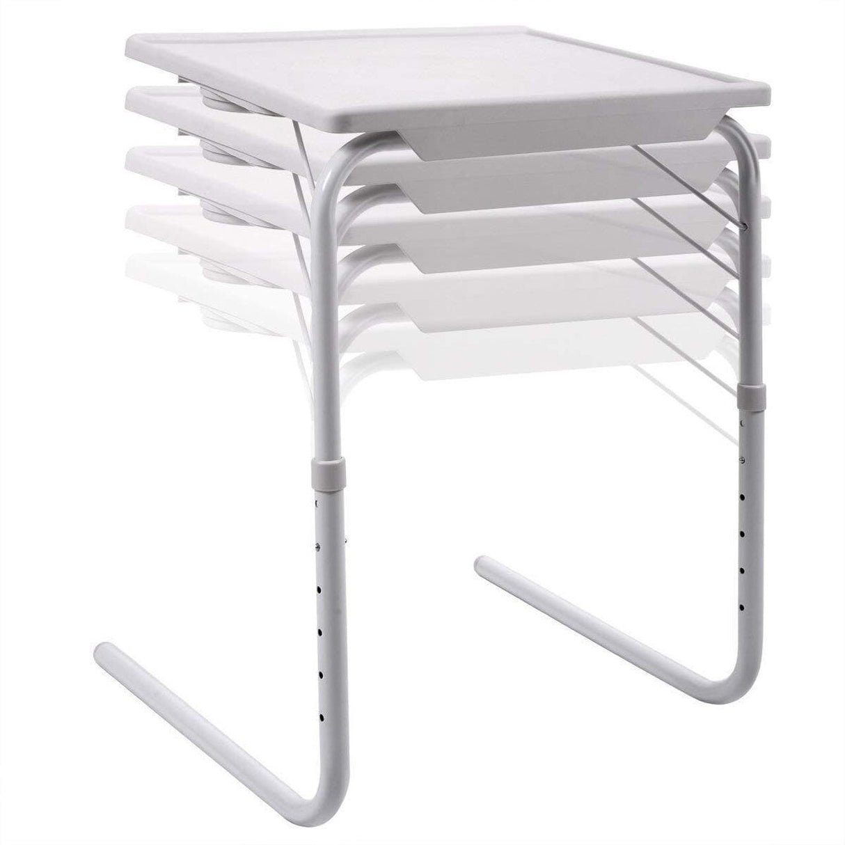 Portable Laptop/TV Dinner Table - Metal Adjustable & Folding Table