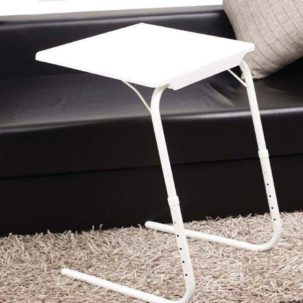 Portable Laptop/TV Dinner Table - Metal Adjustable & Folding Table