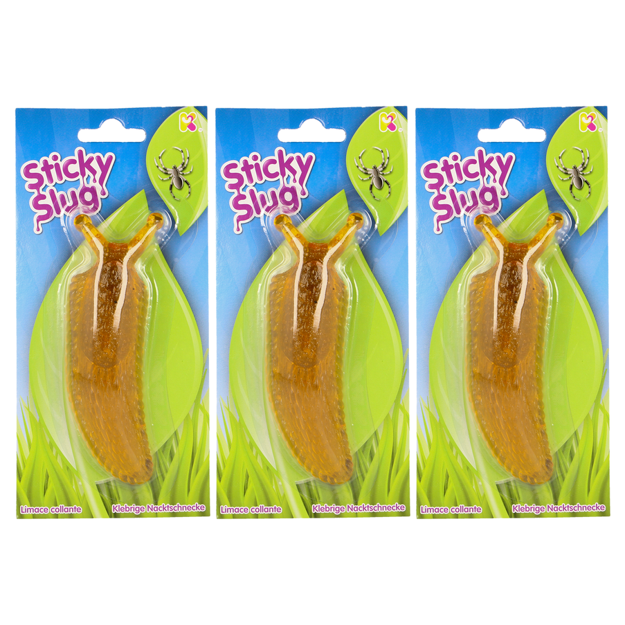 3x Sticky Slug Pack - Birthday Party Loot Bag Toy/Prize (Children's Party Favour)