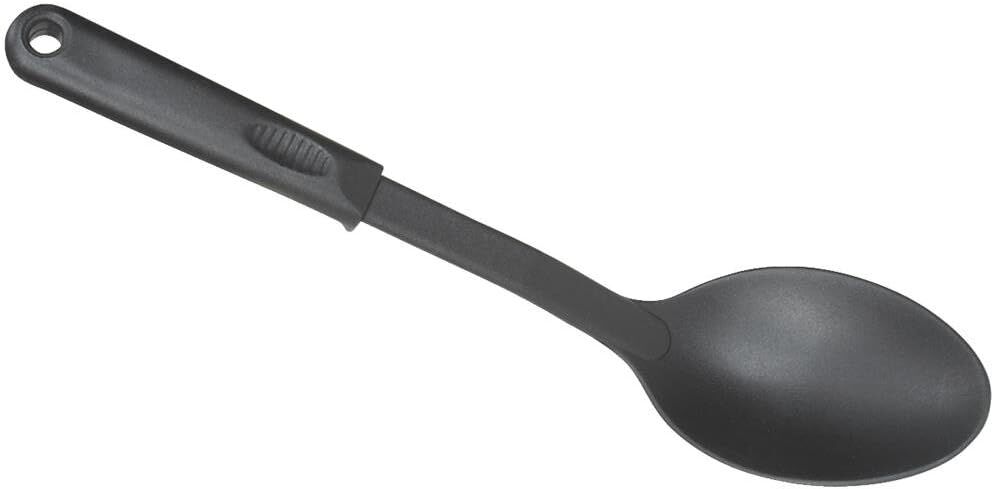 6x 32cm Nylon Serving Spoon in Black