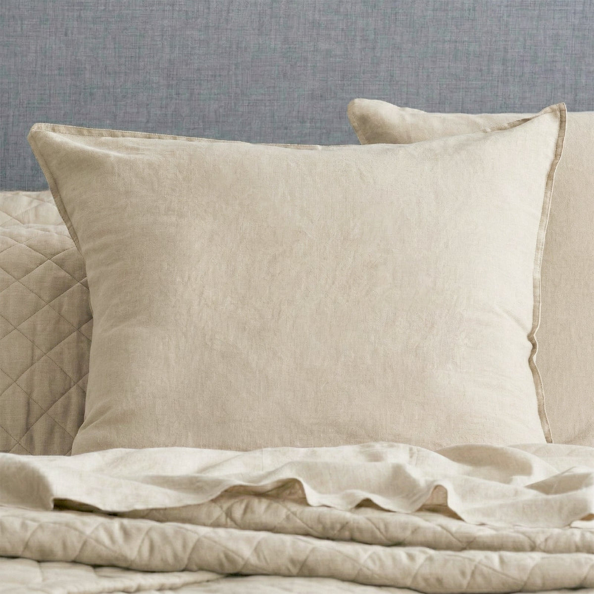 Renee Taylor Washed Linen Cotton Quilt Cover Set - Natural