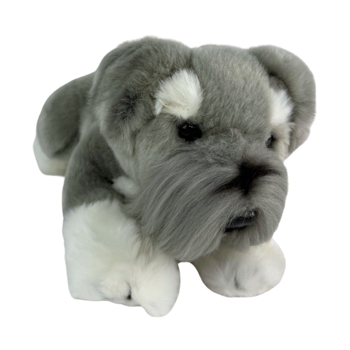 Bocchetta Scoobie 28cm Floppy Schnauzer Puppy Plush Toy (Realistic Stuffed Animal Dog Gift)