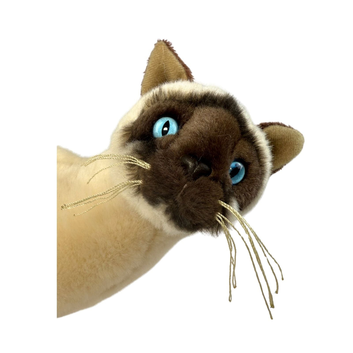 Bocchetta Noodles 26cm Sitting Siamese Cat Plush Toy (Realistic Stuffed Animal Cat Gift)