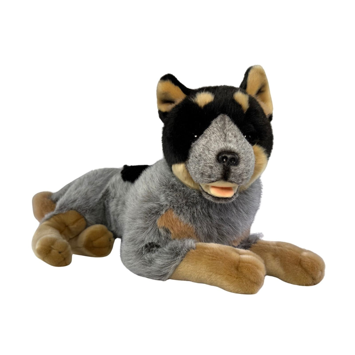 Bocchetta Orazio 62cm Lying Blue Heeler Cattle Dog Plush Toy (Australian Stuffed Animal Gift)