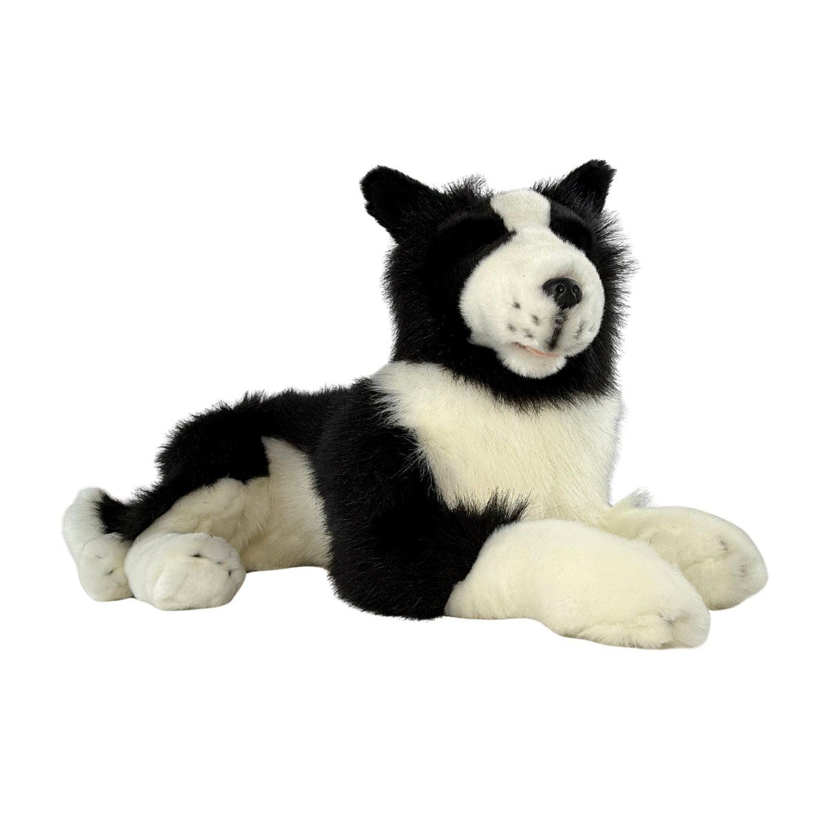 Bocchetta Oscar 62cm Lying Border Collie Plush Toy (Realistic Stuffed Animal Dog Gift)