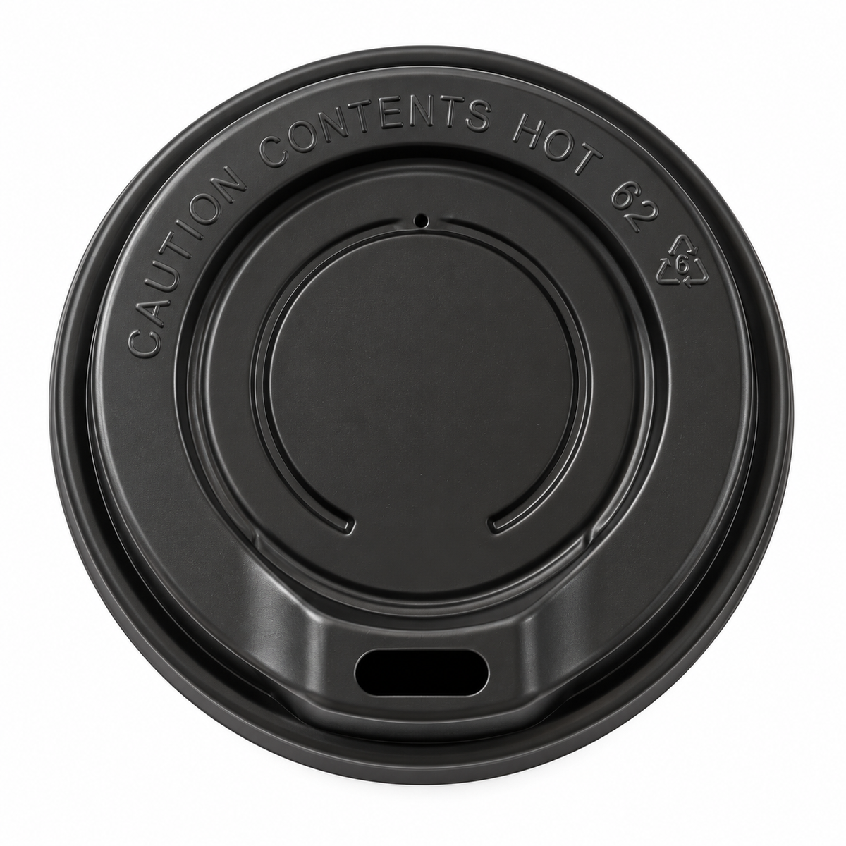 1000x 62mm Plastic Coffee Cup Lids for 4oz Takeaway Cups (Espresso/Short/Piccolo) - Black