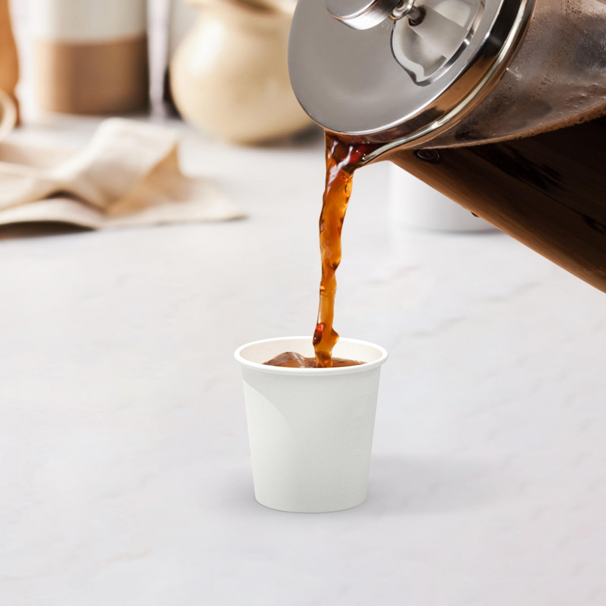 2400x 4oz White Paper Disposable Coffee Cups for Espresso (Bulk)