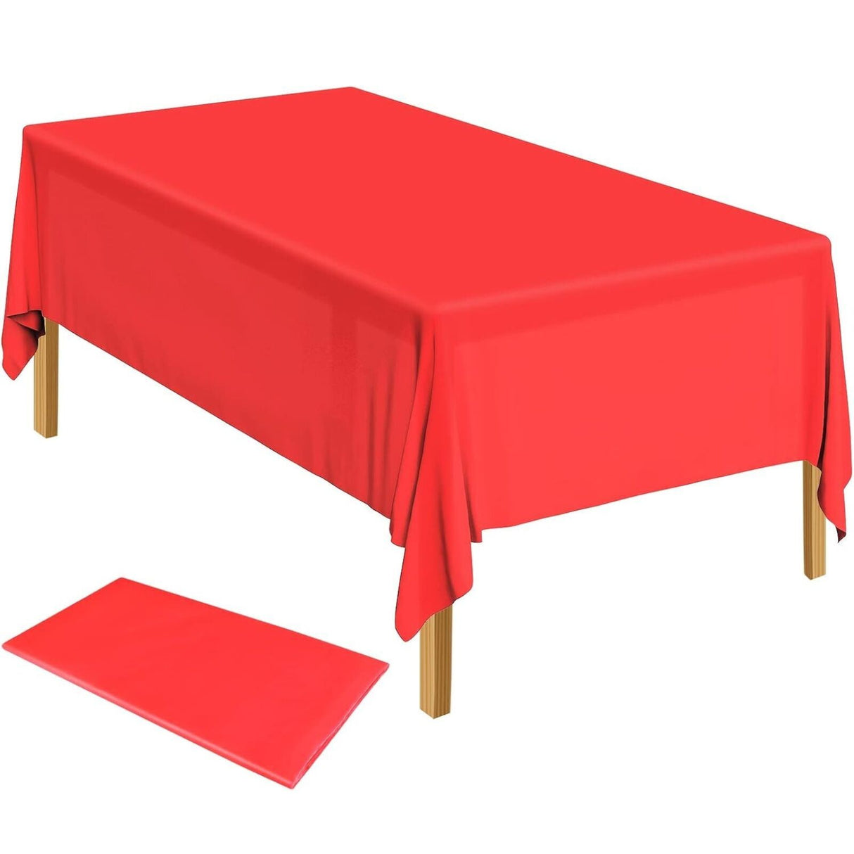 Table Cloth Cover Reusable & Washable Xmas Party 137cm x 274cm (54"x108") in Red