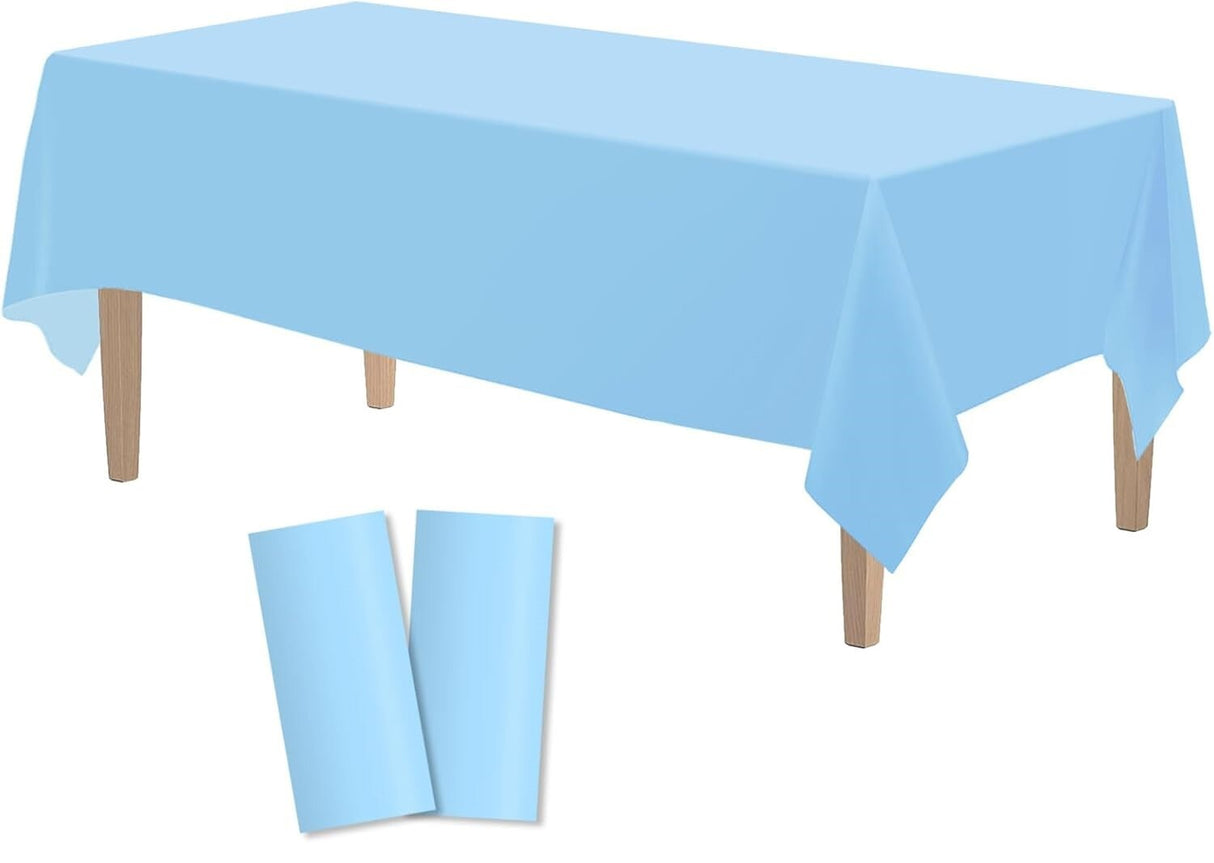 Large Blue Rectangular Table Cloth Cover - Reusable & Washable (137x274cm)
