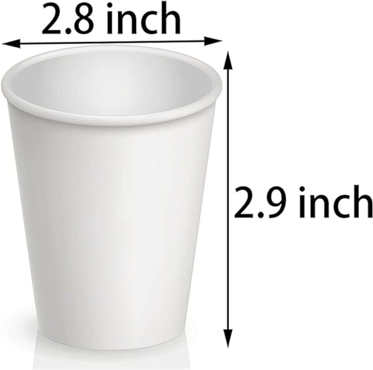 1000x 6oz White Paper Disposable Coffee Cups for Takeaway (Bulk)