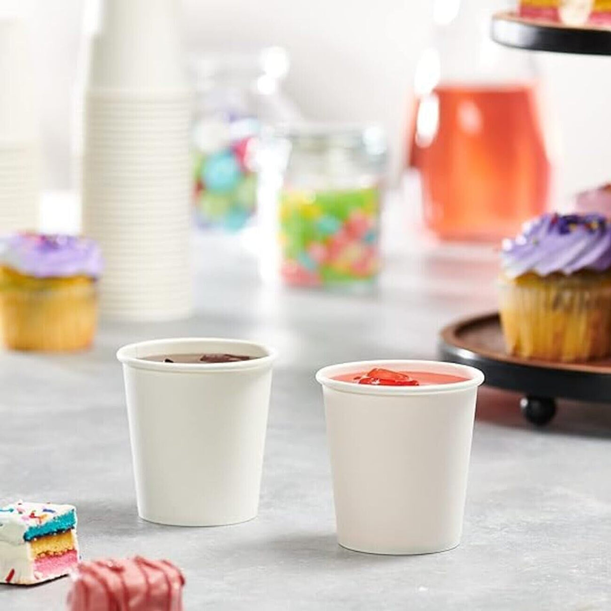 1000x 6oz White Paper Disposable Coffee Cups for Takeaway (Bulk)